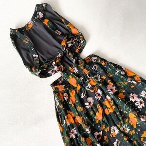 Wilfred Floral Cut-out Halter Maxi Dress